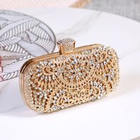 White Red Green Pu Leather Solid Color Rhinestone Square Clutch Evening Bag sku image 4