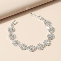 Korean Full Diamond Shiny Multi-row White Diamond Goddess Bracelet main image 4