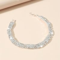 Korean Full Diamond Shiny Multi-row White Diamond Goddess Bracelet main image 6