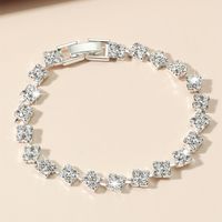 Korean Full Diamond Shiny Multi-row White Diamond Goddess Bracelet main image 8