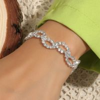 Bracelet Coréen Déesse Diamant Blanc Multi-rangs Brillant Plein De Diamants sku image 6