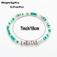 Vacation Geometric Letter Arylic Artificial Crystal Soft Clay Beaded Women's Bracelets 1 Piece main image 8