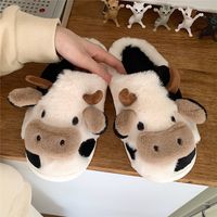 Women's Cute Animal Round Toe Cotton Slippers sku image 4