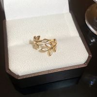 Sweet Flower Metal Plating Inlay Pearl Zircon Gold Plated Women's Open Ring sku image 12