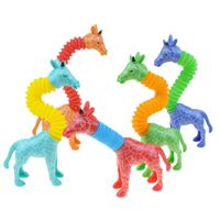 Fashion Light-emitting Extension Tube Giraffe Dog Shark Dolphin Pressure Reduction Toy 1 Piece sku image 5