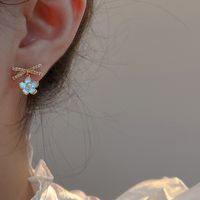 1 Pair Lady Heart Shape Inlay Imitation Pearl Alloy Artificial Gemstones Drop Earrings main image 3