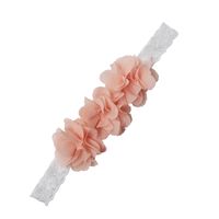 Fashion Solid Color Flower Cloth Pearl Lace Hair Band 1 Piece sku image 9