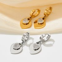 Fashion Heart Shape Stainless Steel Titanium Steel Plating Inlay Zircon Bracelets Earrings Necklace main image 2