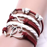 Fashion Heart Shape Pu Leather Alloy Plating Women's Bracelets 1 Piece sku image 9