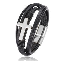 Fashion Cross Stainless Steel Bracelets 1 Piece sku image 1