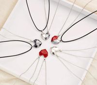 Mode Herzform Legierung Überzug Paar Halskette Mit Anhänger 2 Stücke sku image 6
