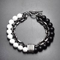 Bracelets Pour Hommes En Perles Géométriques En Métal De Mode sku image 4
