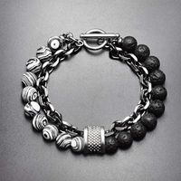Fashion Geometric Metal Beaded Men's Bracelets sku image 6