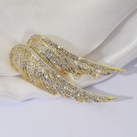 Elegante Alas Aleación Embutido Diamantes De Imitación Mujeres Broches sku image 6