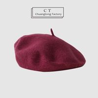 Women's Simple Style Solid Color Beret Hat sku image 9