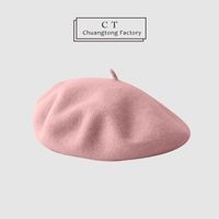 Women's Simple Style Solid Color Beret Hat sku image 16