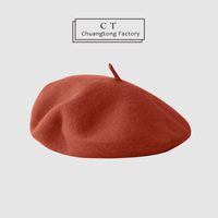 Women's Simple Style Solid Color Beret Hat sku image 28