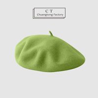 Women's Simple Style Solid Color Beret Hat sku image 24