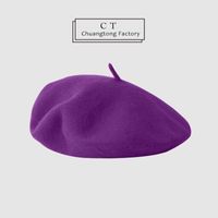 Women's Simple Style Solid Color Beret Hat sku image 3