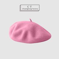Women's Simple Style Solid Color Beret Hat sku image 7