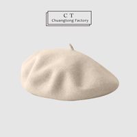 Women's Simple Style Solid Color Beret Hat sku image 14