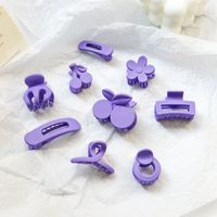 Sweet Solid Color Flower Plastic Resin Hair Clip 1 Piece main image 6
