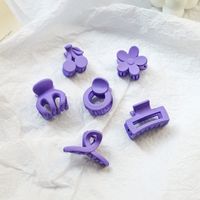 Sweet Solid Color Flower Plastic Resin Hair Clip 1 Piece main image 3