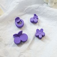 Sweet Solid Color Flower Plastic Resin Hair Clip 1 Piece main image 2