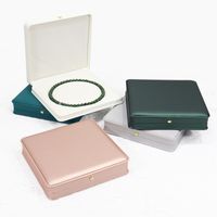 Simple Style Solid Color Pu Leather Jewelry Boxes 1 Piece main image 3