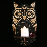Creative Christmas Home Decorative Crafts Pendant Wooden Candlestick sku image 4