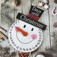 Creative Christmas Home Wooden Decoration Countdown Calendar Pendant main image 4