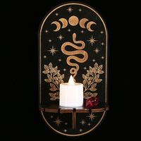 Creative Christmas Home Decorative Crafts Pendant Wooden Candlestick sku image 5