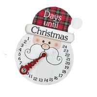Creative Christmas Home Wooden Decoration Countdown Calendar Pendant main image 2
