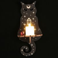 Creative Christmas Home Decorative Crafts Pendant Wooden Candlestick sku image 3
