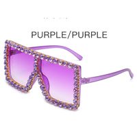 Fashion Gradient Color Pc Square Diamond Full Frame Women's Sunglasses main image 8