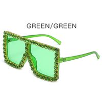 Fashion Gradient Color Pc Square Diamond Full Frame Women's Sunglasses main image 9
