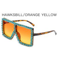 Fashion Gradient Color Pc Square Diamond Full Frame Women's Sunglasses sku image 6