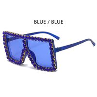 Fashion Gradient Color Pc Square Diamond Full Frame Women's Sunglasses sku image 11
