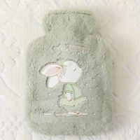 Soft Rabbit Fur Hot Water Bag Water Injection Hand Warmer Thickened Explosion-proof Plush Cartoon Large Hot-water Bag Wholesale Direct Sales sku image 7