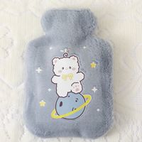 Soft Rabbit Fur Hot Water Bag Water Injection Hand Warmer Thickened Explosion-proof Plush Cartoon Large Hot-water Bag Wholesale Direct Sales sku image 5