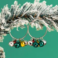 Fashion Christmas Tree Snowflake Elk Alloy Beaded Enamel Inlay Rhinestones Pearl Women's Drop Earrings 1 Pair main image 3