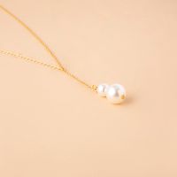 Simple Style Geometric Alloy Tassel Artificial Pearls Women's Pendant Necklace 1 Piece main image 3
