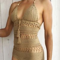 Women's Sexy Solid Color One Piece main image 3