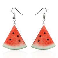 1 Paar Süß Erdbeere Ananas Wassermelone Drucken Aryl Ohrhaken sku image 2