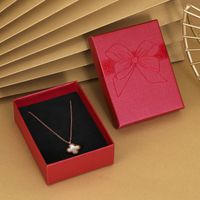 Fashion Bow Knot Paper Jewelry Boxes 1 Piece sku image 1