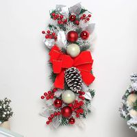 Christmas Fashion Pine Cones Ball Bow Knot Plastic Party Hanging Ornaments 1 Piece sku image 1