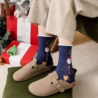 Women's Cute Santa Claus Elk Cotton Crew Socks main image 4