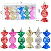 Christmas Fashion Candy Plastic Party Hanging Ornaments 6 Pieces sku image 1