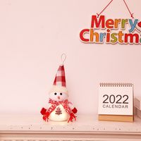 Weihnachten Süß Weihnachtsmütze Schneemann Baumwolle Chiffon Samt Gruppe Ornamente sku image 1