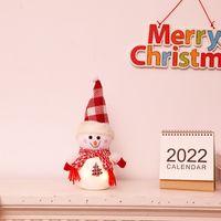 Weihnachten Süß Weihnachtsmütze Schneemann Baumwolle Chiffon Samt Gruppe Ornamente sku image 2